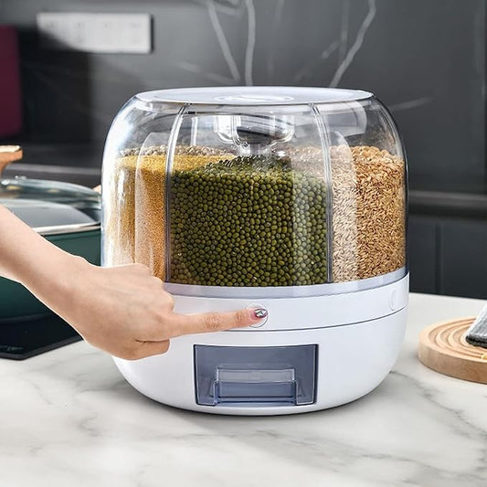 6-Grid Rotating Food Dispenser