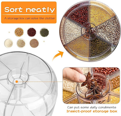 6-Grid Rotating Food Dispenser